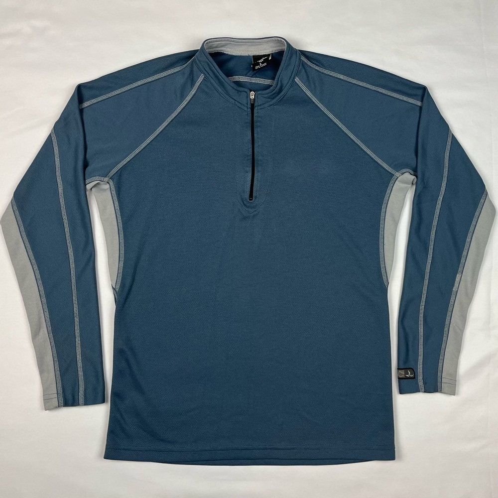 Prana Womens 1/4 Zip Pullover Sweater Sz Large Lightweight Base Layer B8